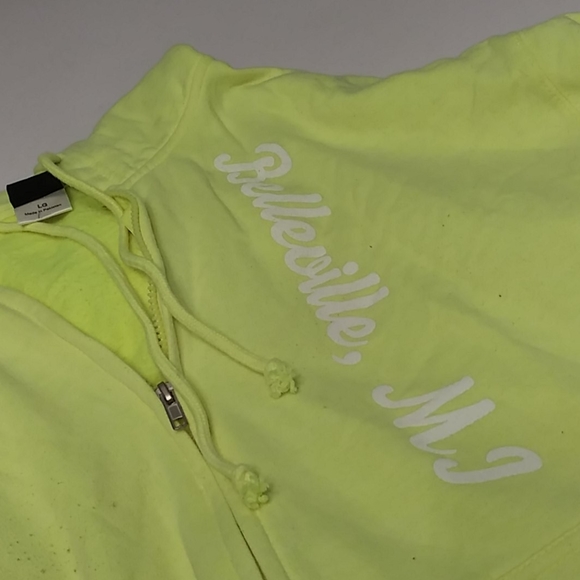 Bright Yellow Hi visibility sweatshirt hoodie - Picture 5 of 8